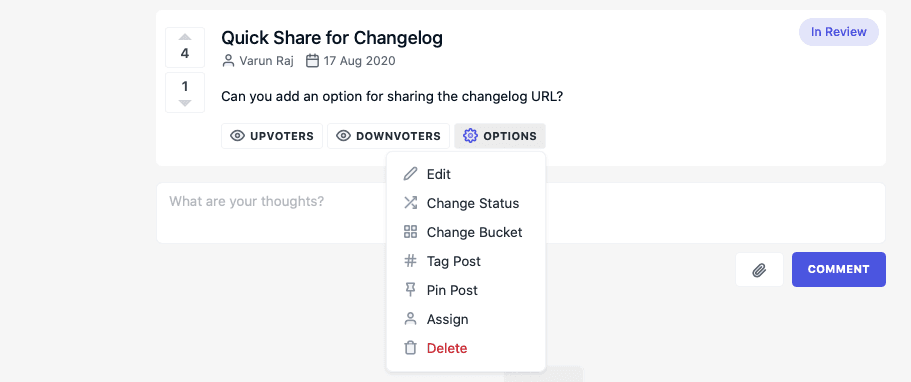 Announcing Pinned feedback