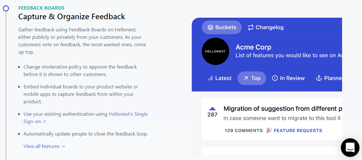 Hellonext product feedback management tool for SaaS products and Canny alternative