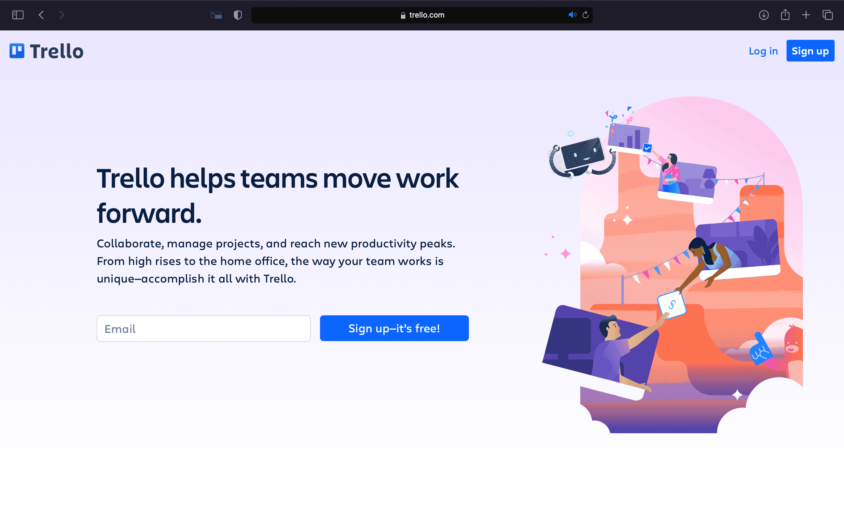 Screenshot of Trello