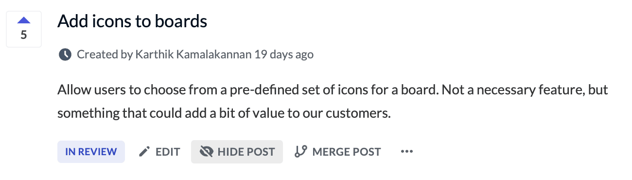 Announcing Hide Post