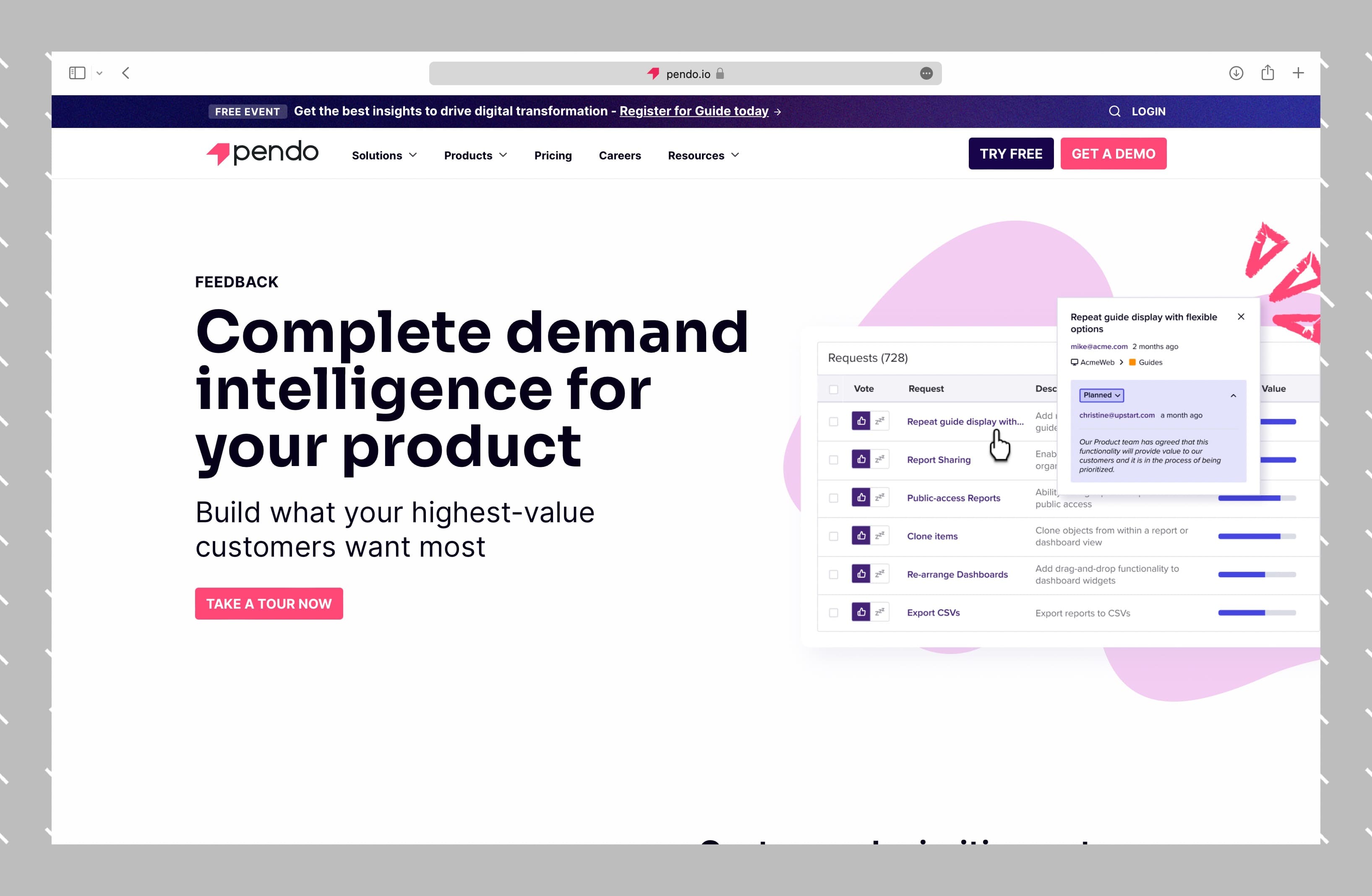 Canny Alternative for User Feedback Pendo