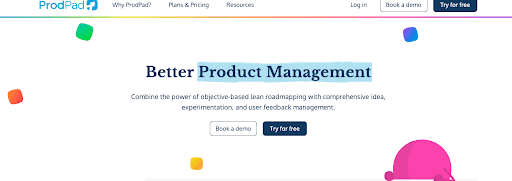 Screenshot of Prodpad
