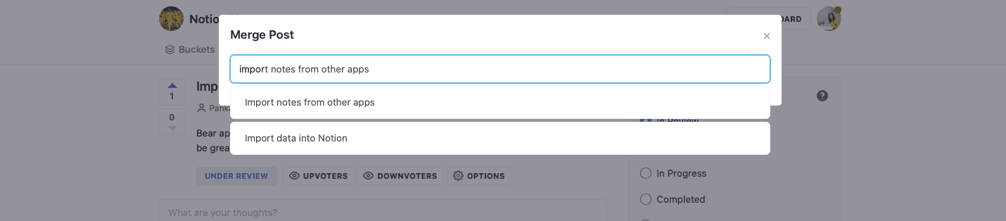 Merge two duplicate feedback into one