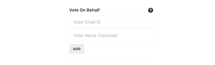 Announcing Vote on Behalf