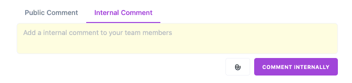Feature request tool with internal comments and private comments