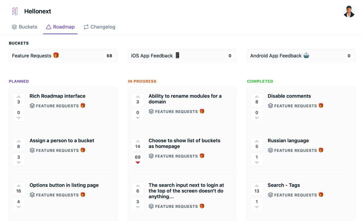 Custom Domains for Feature Voting Tool